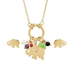 Stainless Steel Cute Elephant Necklace